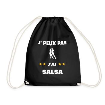 je peux pas j'ai salsa cadeau salsero - Sac de sport léger - noir - Devant