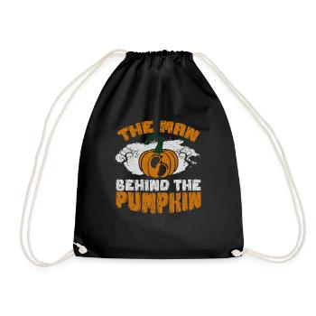 L’homme derrière la citrouille Halloween enceinte - Sac de sport léger - noir - Devant