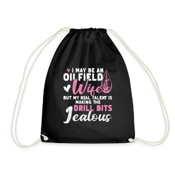 Travailleur pétrolier Rig Roughneck Oilfield Woman - Sac de sport léger - noir - Devant
