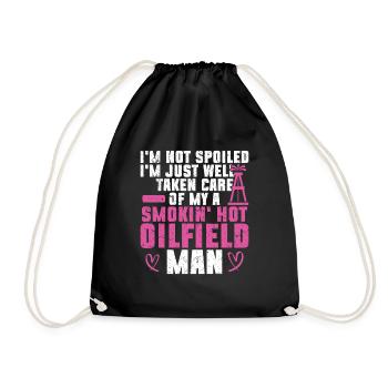 Travailleur pétrolier Rig Roughneck Oilfield Woman - Sac de sport léger - noir - Devant
