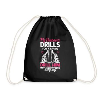 Travailleur pétrolier Rig Roughneck Oilfield Woman - Sac de sport léger - noir - Devant