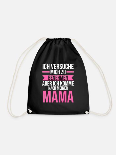 Mutter Sohn Tochter Mama - Turnbeutel - Schwarz