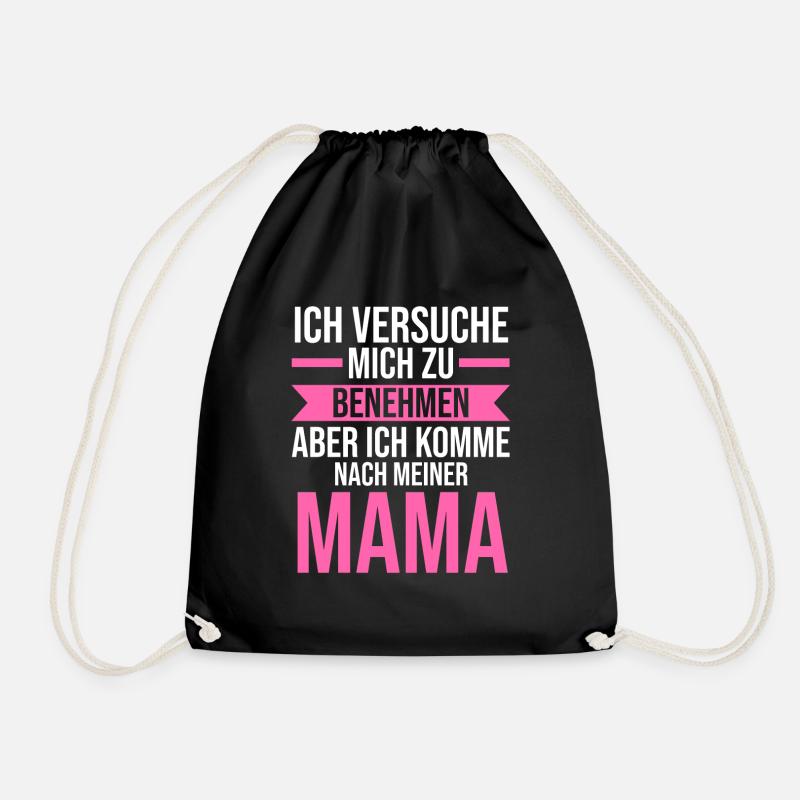 Mutter Sohn Tochter Mama - Turnbeutel - Schwarz