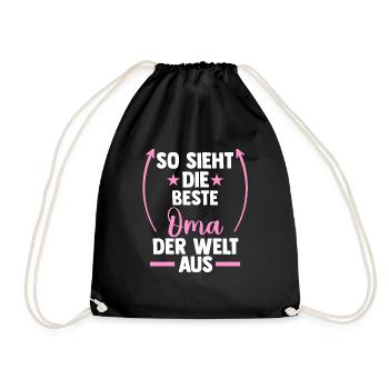 Großmutter Beste Oma - Turnbeutel - Schwarz - Vorne