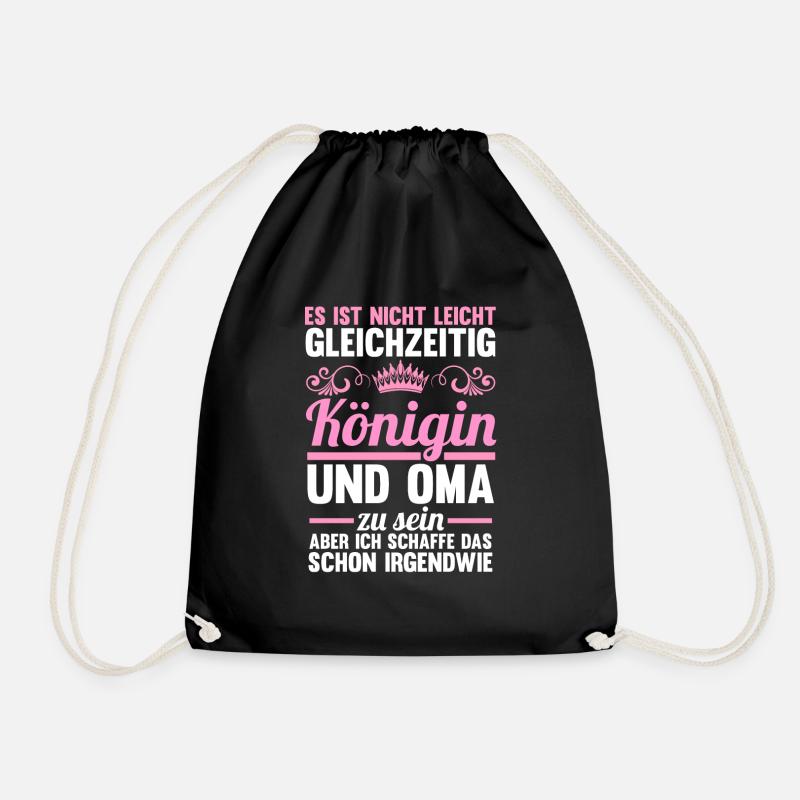 Großmutter Königin Oma - Turnbeutel - Schwarz
