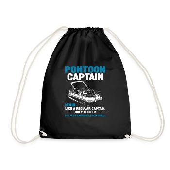 Ponton-Kapitän Definition Lustiges Boot Pontoniere - Turnbeutel - Schwarz - Vorne