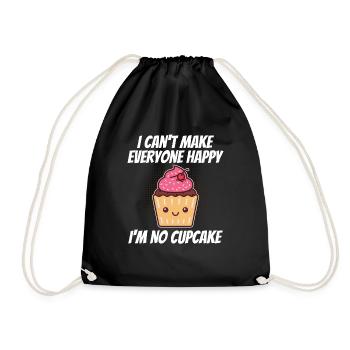 I Can't Make Everyone Happy I'm No Cupcake Pastry - Drawstring Bag - black - Front