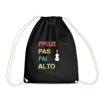 je peux pas j'ai alto cadeau altiste - Sac de sport léger - noir - Devant