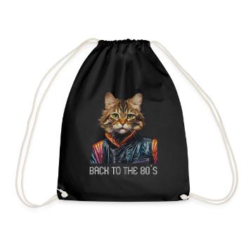 Fête à thème des années 80 Retour au costume des années 80 - Sac de sport léger - noir - Devant