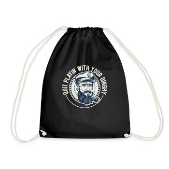 Arrêtez de jouer avec votre canot Funny - Sac de sport léger - noir - Devant