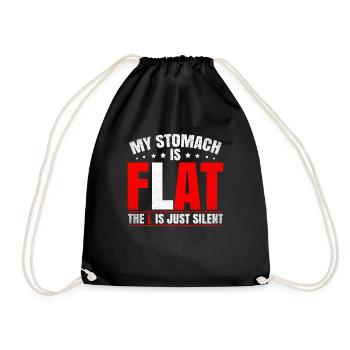 Mon ventre est plat Le L est juste silencieux - Sac de sport léger - noir - Devant