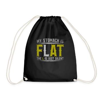 Mon ventre est plat Le L est juste silencieux - Sac de sport léger - noir - Devant