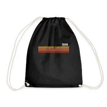 Retro Tulum Mexique Vintage Souvenir de vacances - Sac de sport léger - noir - Devant