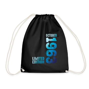 Année 1963 Octobre 1963 Retro Vintage 1963 - Sac de sport léger - noir - Devant