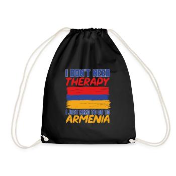 Armenian flag Armenia - Drawstring Bag - black - Front