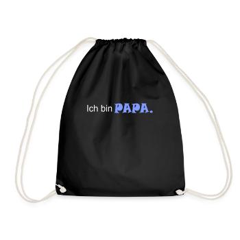 ich bin PAPA - Turnbeutel - Schwarz - Vorne