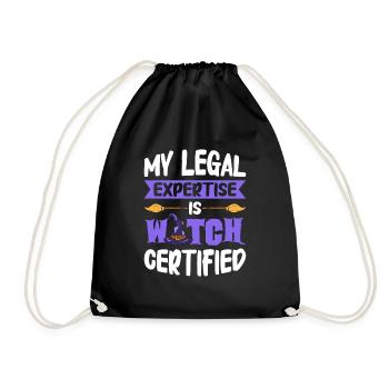 Lawyer Halloween Pumpkin - Drawstring Bag - black - Front