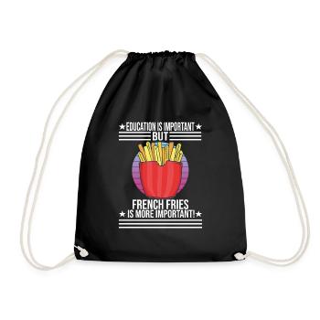 Frites amusantes Frites drôles - Sac de sport léger - noir - Devant