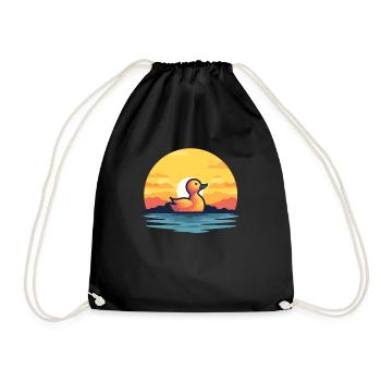 Canard En Plastique Cadeau Humour Baignoire - Sac de sport léger - noir - Devant