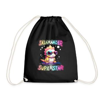 Axolotl Kawaii Amphibiens Animal Mignon Cadeau - Sac de sport léger - noir - Devant