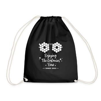 JWST Retro design - Drawstring Bag - black - Front