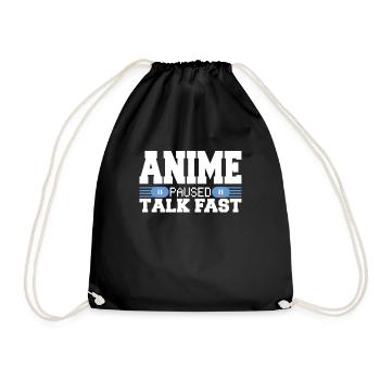 Anime mis en pause Talk Fast Anime Lovers - Sac de sport léger - noir - Devant