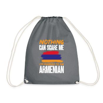 Armenian flag Armenia - Drawstring Bag - grey - Front