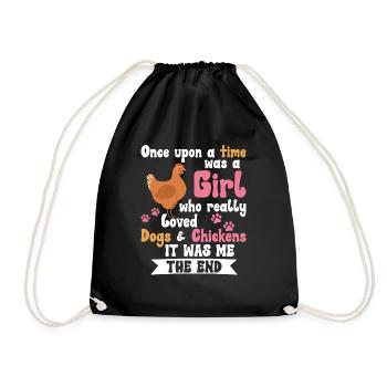 Chicken Dogs Farmer Farmer Dog Agriculture - Drawstring Bag - black - Front