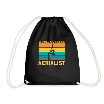 Acrobatic Gymnastic Sport Geschenk - Turnbeutel - Schwarz - Vorne