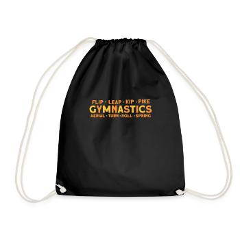 Acrobatic Gymnastic Sport Geschenk - Turnbeutel - Schwarz - Vorne