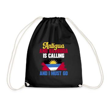Antigua and Barbuda flag - Drawstring Bag - black - Front