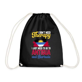 Antigua and Barbuda flag - Drawstring Bag - black - Front