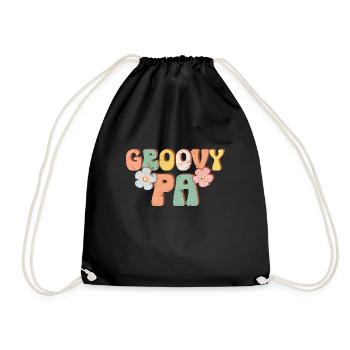 Retro Groovy Daddy Matching Family Birthday Party - Sac de sport léger - noir - Devant