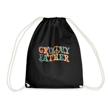 Retro Groovy Daddy Matching Family Birthday Party - Sac de sport léger - noir - Devant