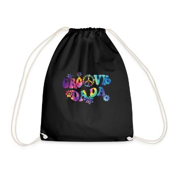 Retro Groovy Daddy Matching Family Birthday Party - Sac de sport léger - noir - Devant
