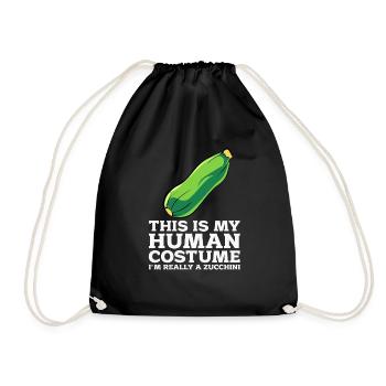 Zucchini - Turnbeutel - Schwarz - Vorne
