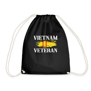 Us Army Vietnam Veteran - Turnbeutel - Schwarz - Vorne