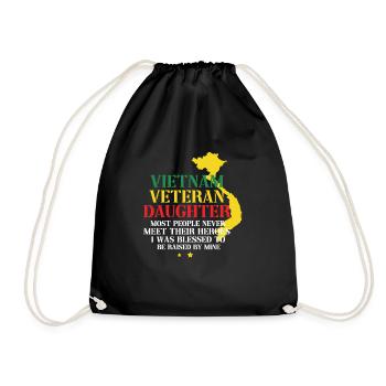 Us Army Vietnam Veteran - Turnbeutel - Schwarz - Vorne