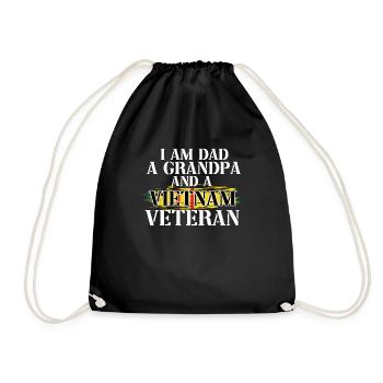 Us Army Vietnam Veteran - Turnbeutel - Schwarz - Vorne