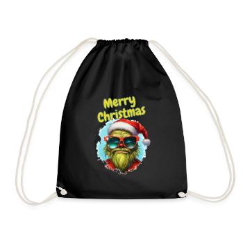 Merry Christmas,Santa Claus Nikolaus - Turnbeutel - Schwarz - Vorne