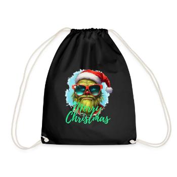 Christmas, Merry Christmas,Santa Claus Nikolaus - Turnbeutel - Schwarz - Vorne