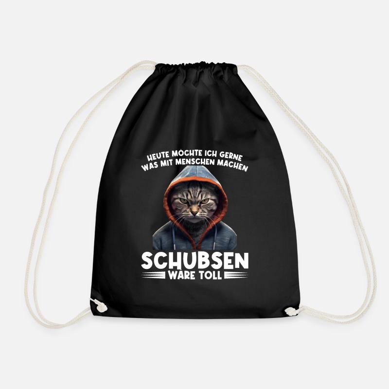 Gerne was mit Menschen machen schubsen wäre toll - Turnbeutel - Schwarz