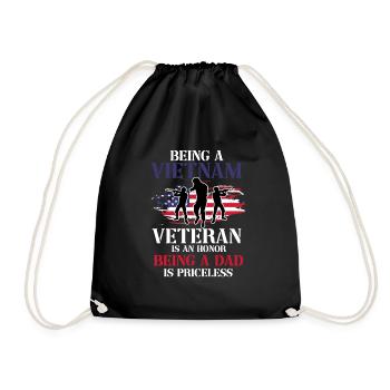 Us Army Vietnam Veteran - Turnbeutel - Schwarz - Vorne