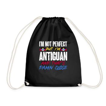 Antigua and Barbuda flag - Drawstring Bag - black - Front