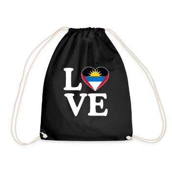 Antigua and Barbuda flag - Drawstring Bag - black - Front