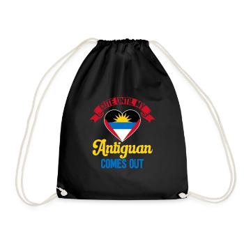 Antigua and Barbuda flag - Drawstring Bag - black - Front