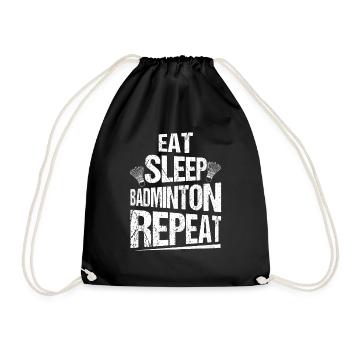 Manger dormir Badminton Répéter le terrain du joueur - Sac de sport léger - noir - Devant