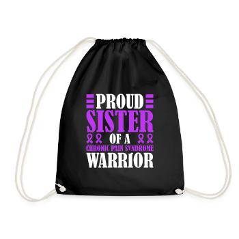 Fière sœur d’un guerrier atteint de maladie chronique - Sac de sport léger - noir - Devant