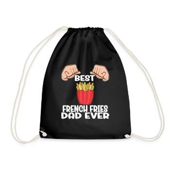 Funny Fries Funny French Fries - Drawstring Bag - black - Front