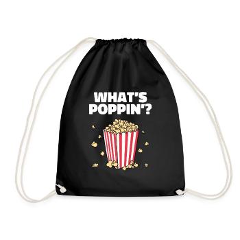 Théâtre Cinéma Snack Popcorn Lover Drôle Qu’est-ce que Po - Sac de sport léger - noir - Devant